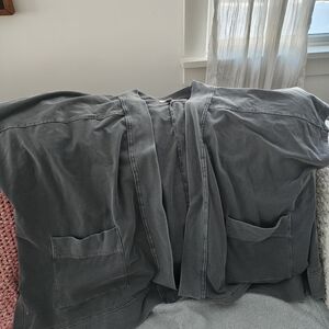 Aerie Gray Knit Cardigan